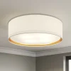 Bilbao loftslampe, hvid/guld, Ø 60 cm