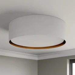 Bilbao loftslampe, hvid/guld, Ø 60 cm