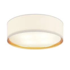 Bilbao loftslampe, hvid/guld, Ø 60 cm