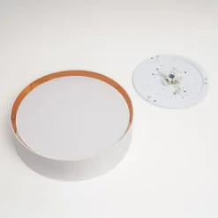 Bilbao loftslampe, hvid/guld, Ø 60 cm