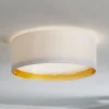 Bilbao loftslampe, hvid/guld, Ø 45 cm