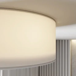 Bilbao loftslampe, hvid/guld, Ø 45 cm