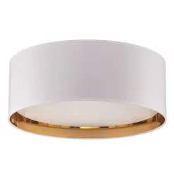 Bilbao loftslampe, hvid/guld, Ø 45 cm