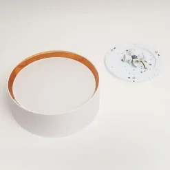 Bilbao loftslampe, hvid/guld, Ø 45 cm