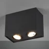 Biscuit loftlampe, 2 lyskilder, sort