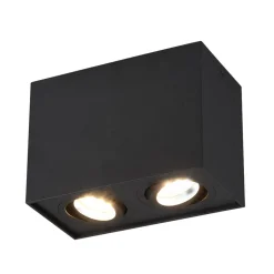 Biscuit loftlampe, 2 lyskilder, sort