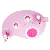 Blad natsværmer loftlampe i rosa, 4 lyskilder
