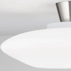 Blanc loftlampe, opalglas, mat nikkel