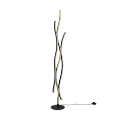 Blaze LED-gulvlampe med lysdæmper, CCT, messing