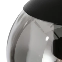 Bollique hængelampe, røgfarvet grå/sort, glas, 5 lyskilder