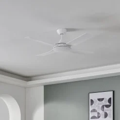 Bondi 1 loftventilator, mat hvid, fjernbetjening