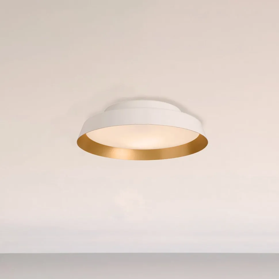 Boop! LED udendørs loftlampe Ø37cm hvid/guld