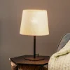 Bordlampe Chicago med skærm i hør