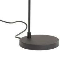 Bordlampe Corner, sort/guld, højde 57 cm, E14