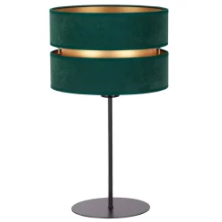 Bordlampe Duo, grøn/guld, højde 50 cm