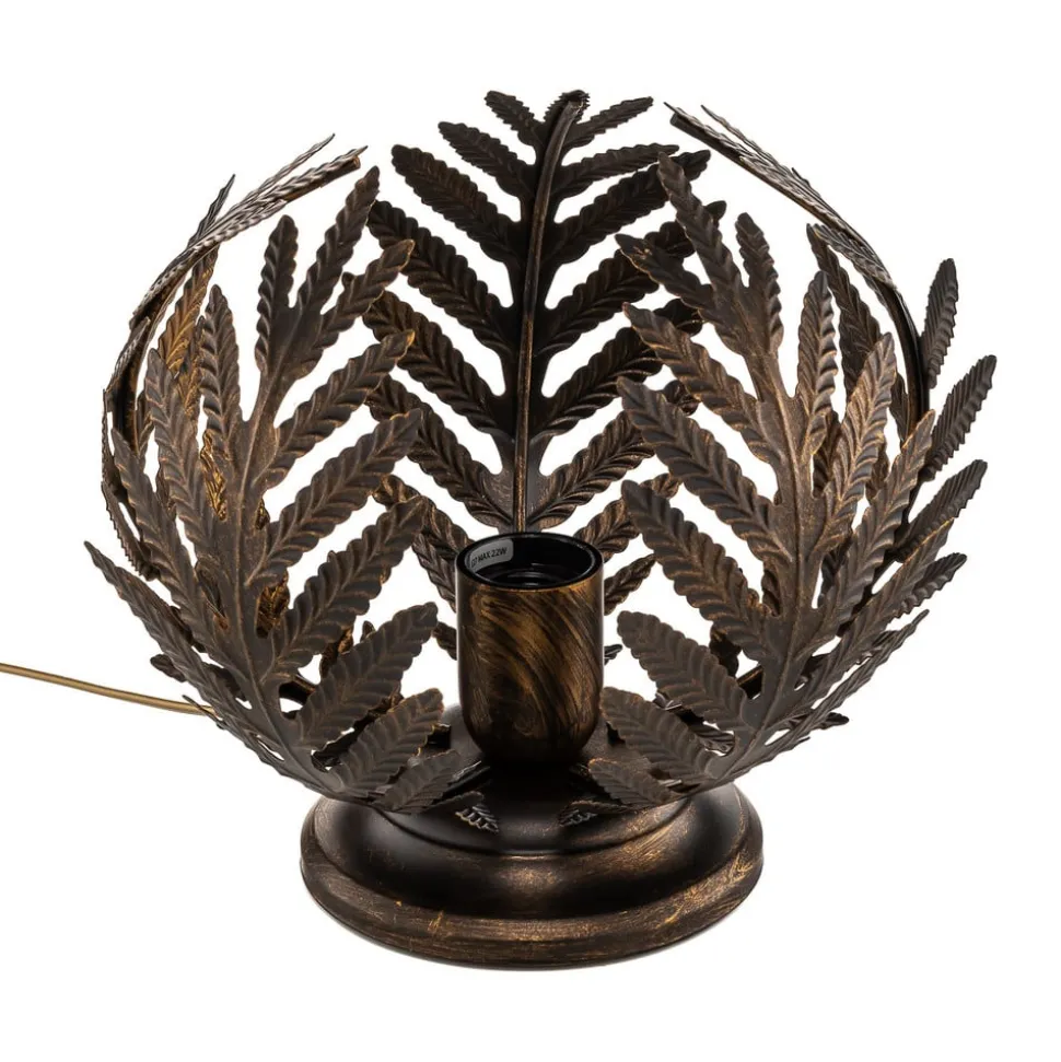 Bordlampe Felce som bregne i bronze, højde 24 cm