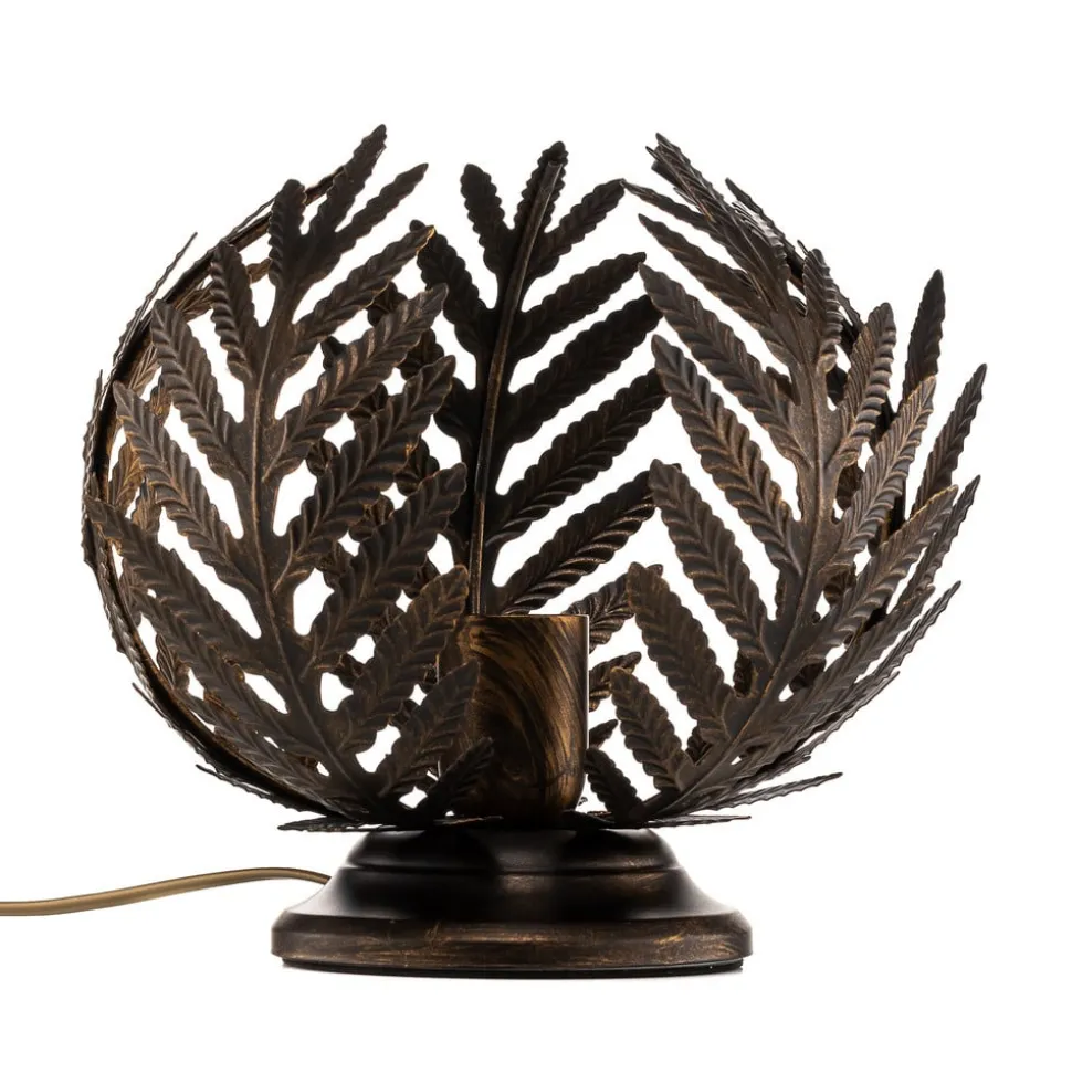 Bordlampe Felce som bregne i bronze, højde 24 cm