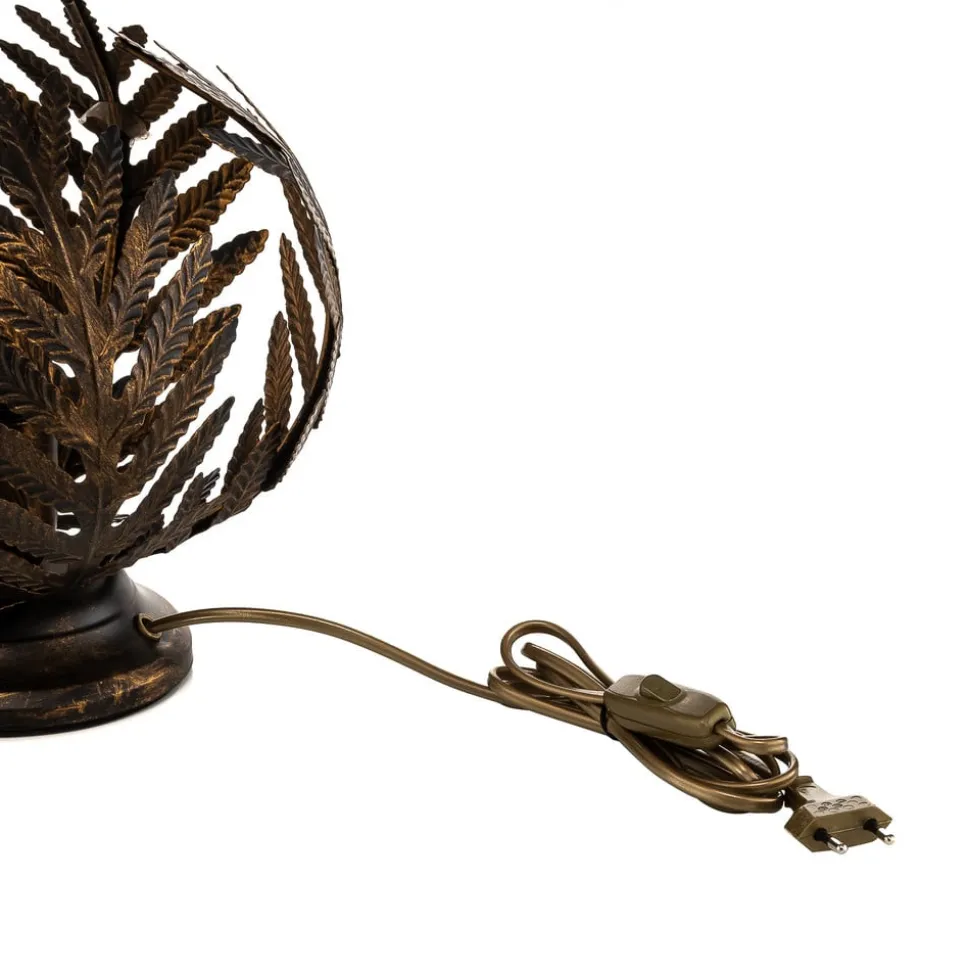 Bordlampe Felce som bregne i bronze, højde 24 cm