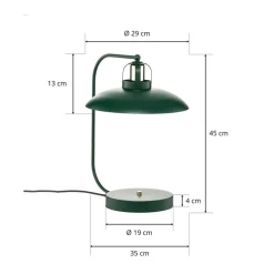 Bordlampe Felix, grøn/guld