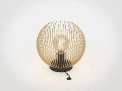 Bordlampe fra Venezuela, skærm af gyldne stænger