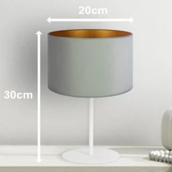 Bordlampe Golden Roller højde 30 cm mintgrøn/guld