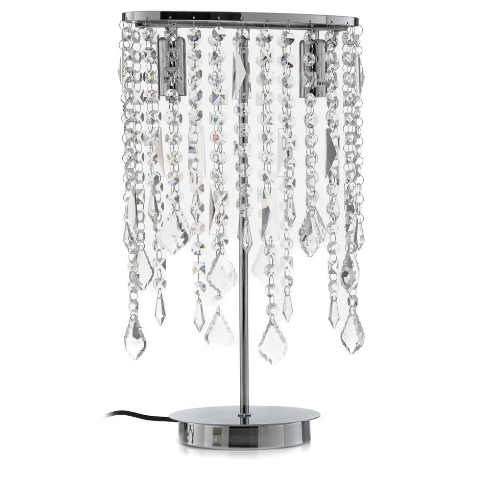 Bordlampe Laila med krystalophæng, 2 lyskilder