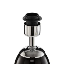 Bordlampe Lund, sort/hvid, højde 60 cm, tekstil