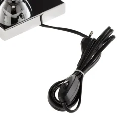 Bordlampe Lund, sort/hvid, højde 60 cm, tekstil