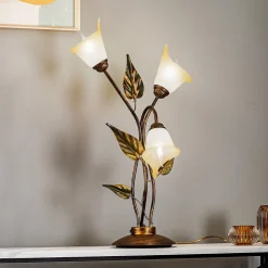 Bordlampe Miranda med 3 lyskilder, bronze