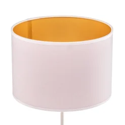 Bordlampe Roller, hvid/guld, højde 50 cm