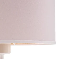 Bordlampe Roller, hvid/guld, højde 50 cm