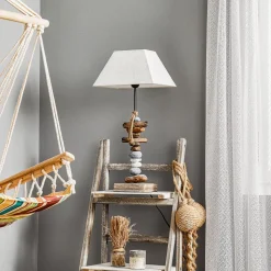 Bordlampe Seregon med stendekoration, højde 63 cm