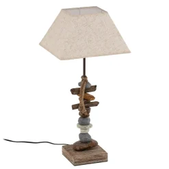 Bordlampe Seregon med stendekoration, højde 63 cm