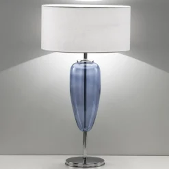 Bordlampe Show Ogiva 82 cm glaselement blå
