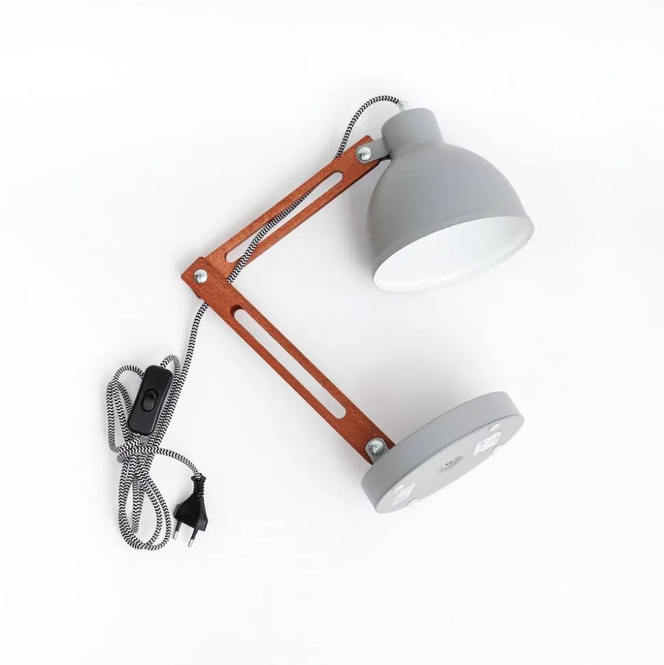 Bordlampe Skansen, justerbar, grå
