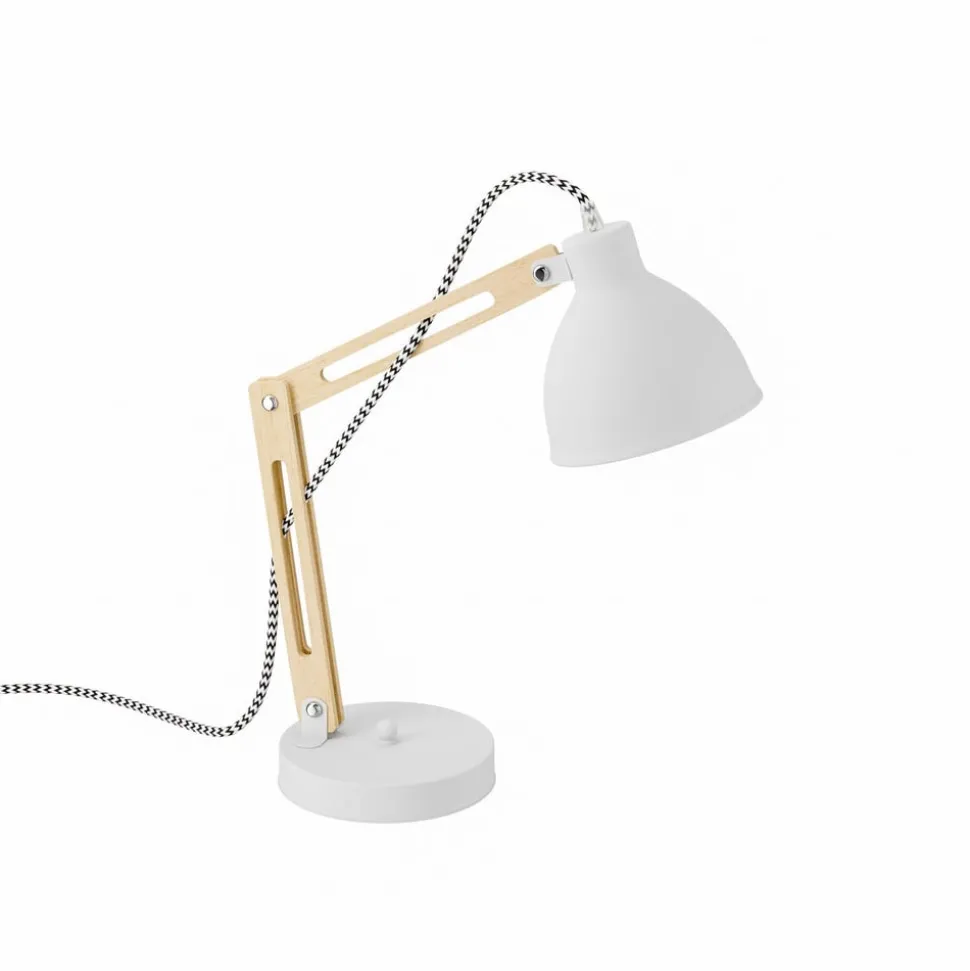 Bordlampe Skansen, justerbar, hvid