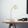 Bordlampe Skriva, beige, metal, GU10, 38 cm, drejelig