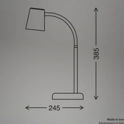 Bordlampe Skriva, beige, metal, GU10, 38 cm, drejelig
