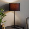 Bordlampe Soho, cylindrisk 56 cm sort/guld