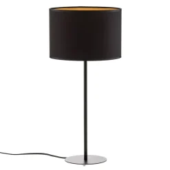 Bordlampe Soho, cylindrisk 56 cm sort/guld
