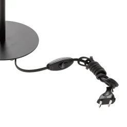 Bordlampe Soho, cylindrisk 56 cm sort/guld
