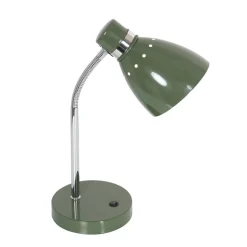 Bordlampe Spring, justerbar arm, grøn