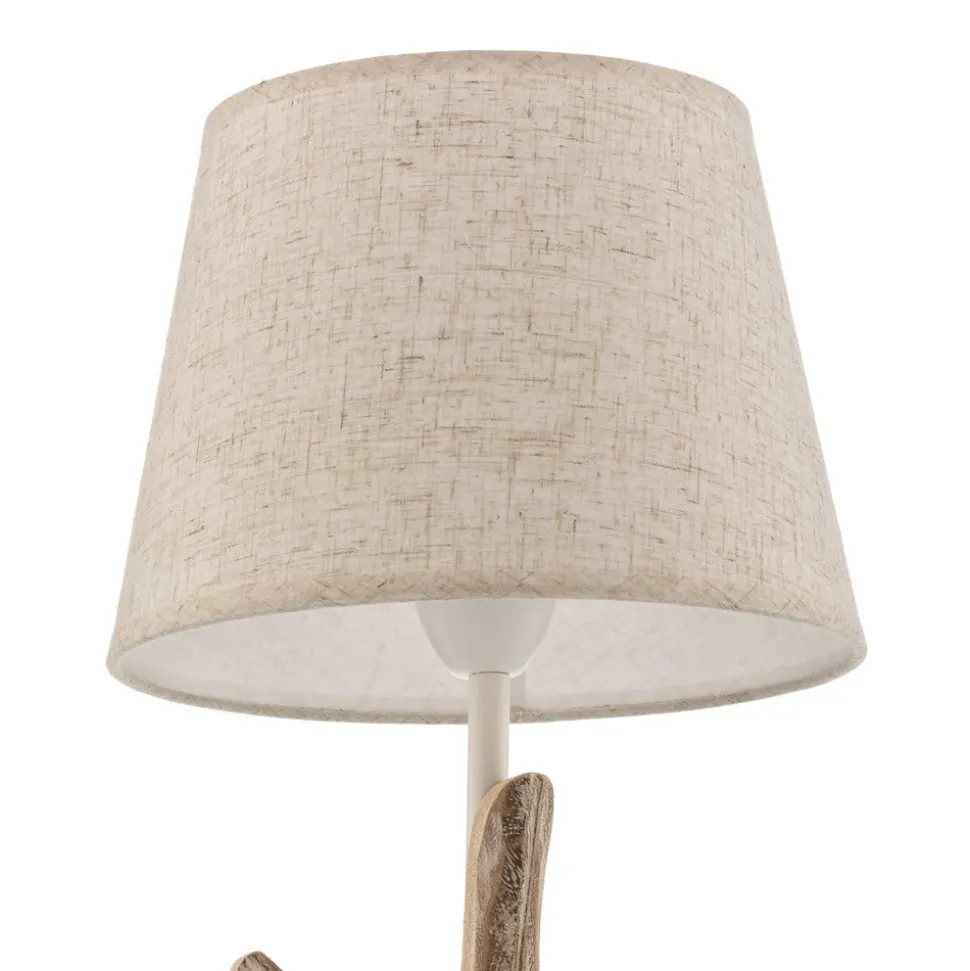 Bordlampe Stellina, stofskærm, søstjerne-dekor