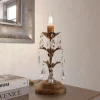 Bordlampe Teresa med krystaller, uden skærm
