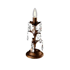 Bordlampe Teresa med krystaller, uden skærm