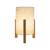 Bordlampe 3193, træ, hørtekstil, højde 32 cm