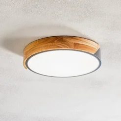 Borneo LED-loftlampe med træramme