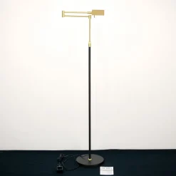 Boston LED-gulvlampe, berøringsdæmper sort/messing