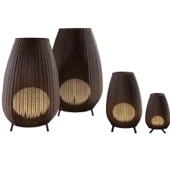 Bover Amphora 02 terrasselampe, brun rattan