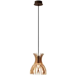 Bover Domita S/20 pendellampe, brun, bøg